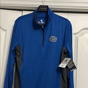 Colosseum Blue and Gray Men's lightweight quarter zip